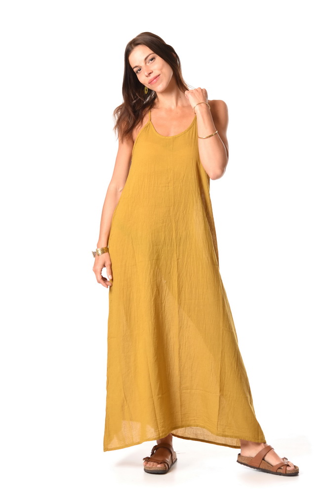 Maxišaty NAMI horčicové