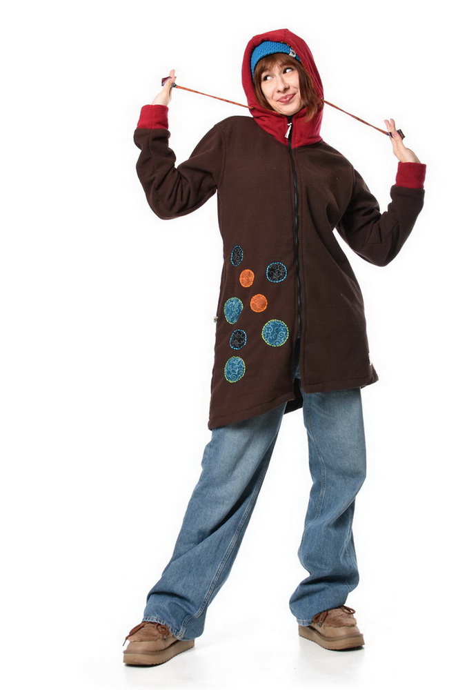 Mikina DAWA dlhá hnedá