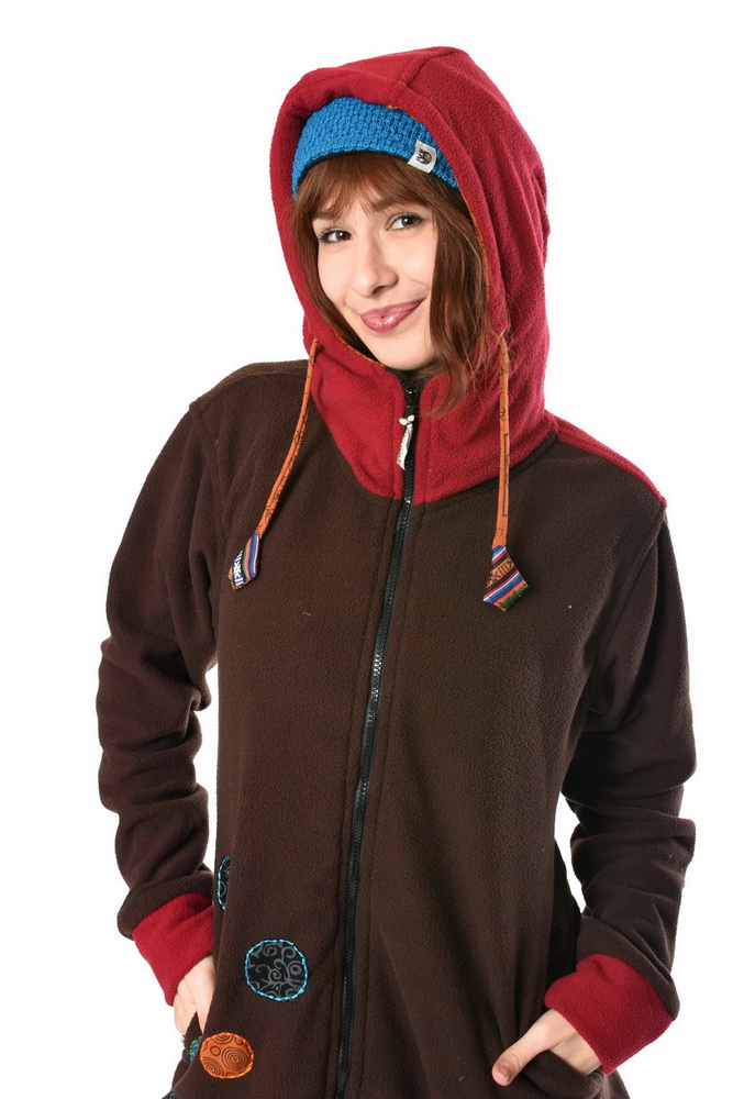 Mikina DAWA dlhá hnedá