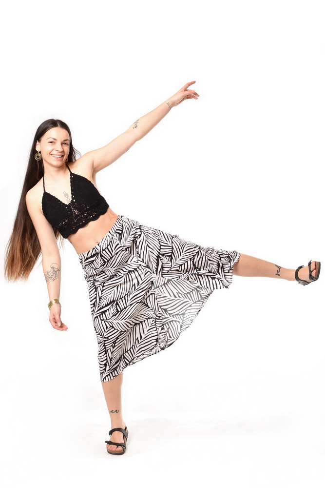 Sukňa LAWAN čiernobiela