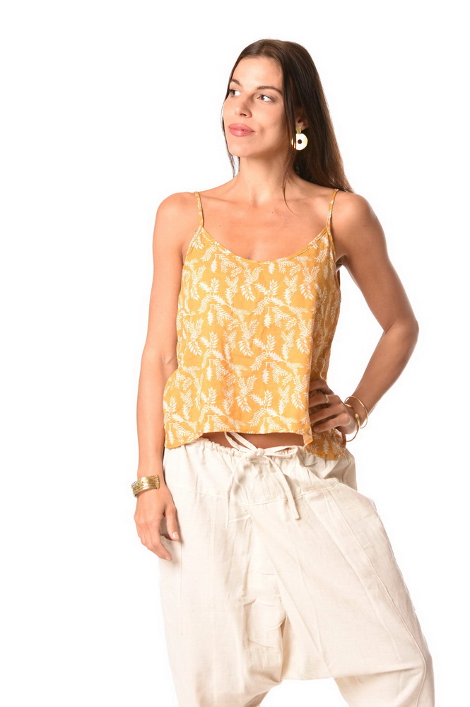 Etno tielko FLORAL žlté