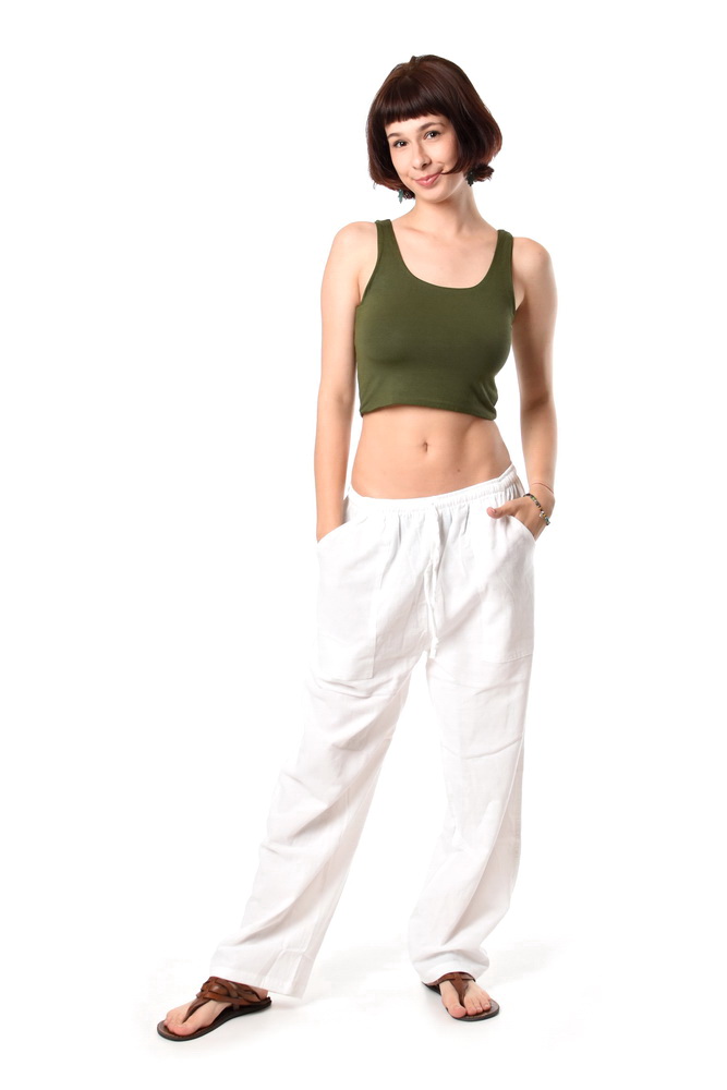 Boho nohavice LAL biele