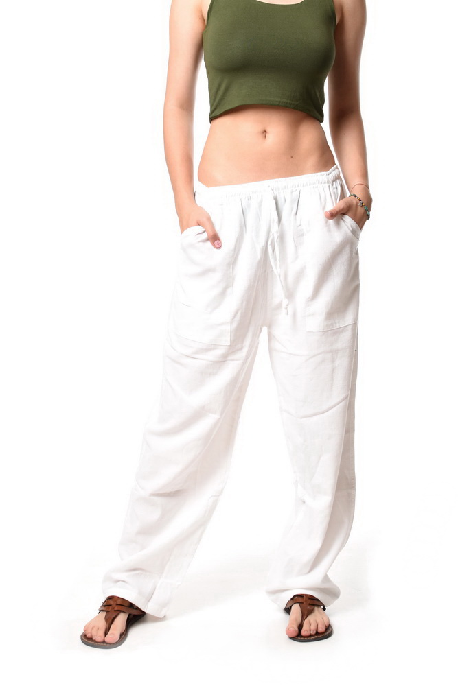 Boho nohavice LAL biele