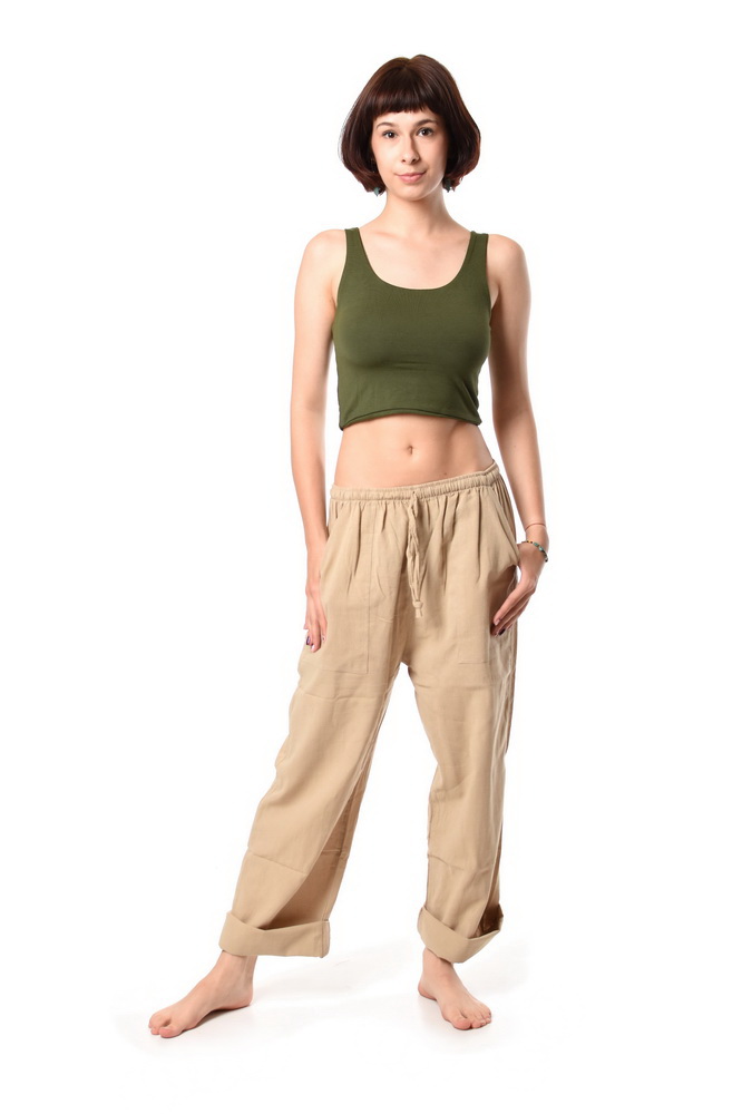 Boho nohavice LAL pieskové