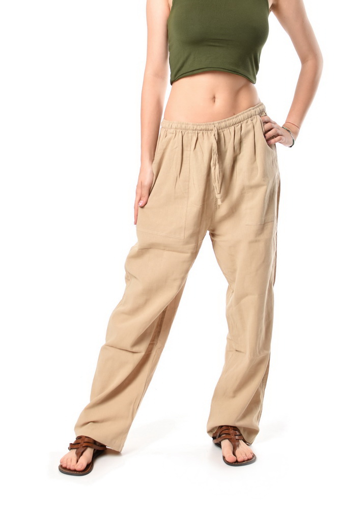 Boho nohavice LAL pieskové