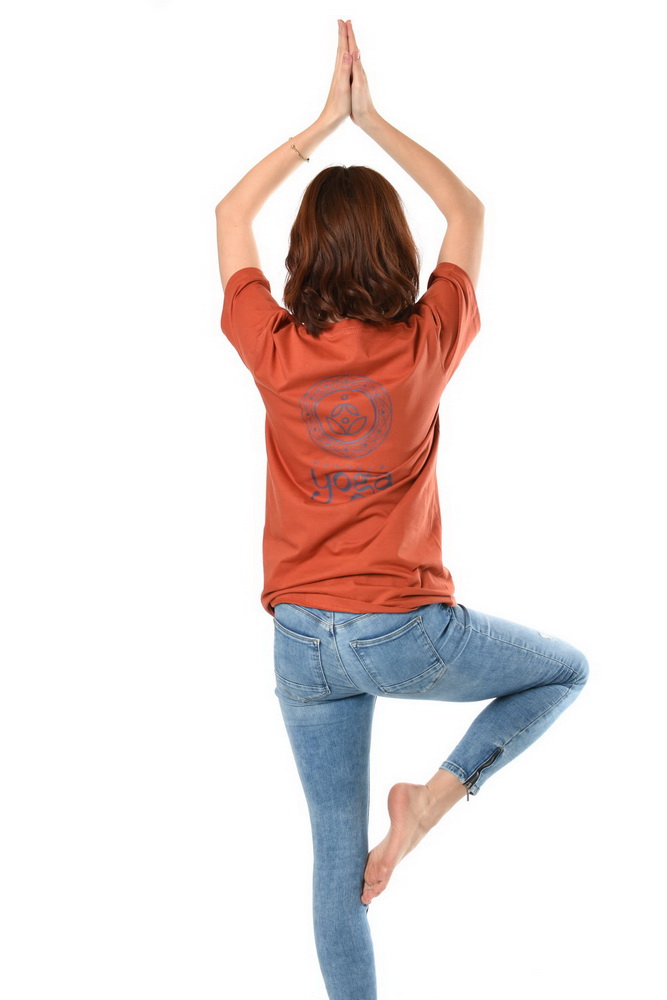 Tričko JOGA tehlové