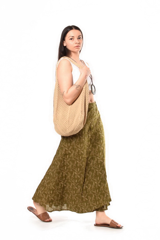 Zavinovacia sukňa zelená