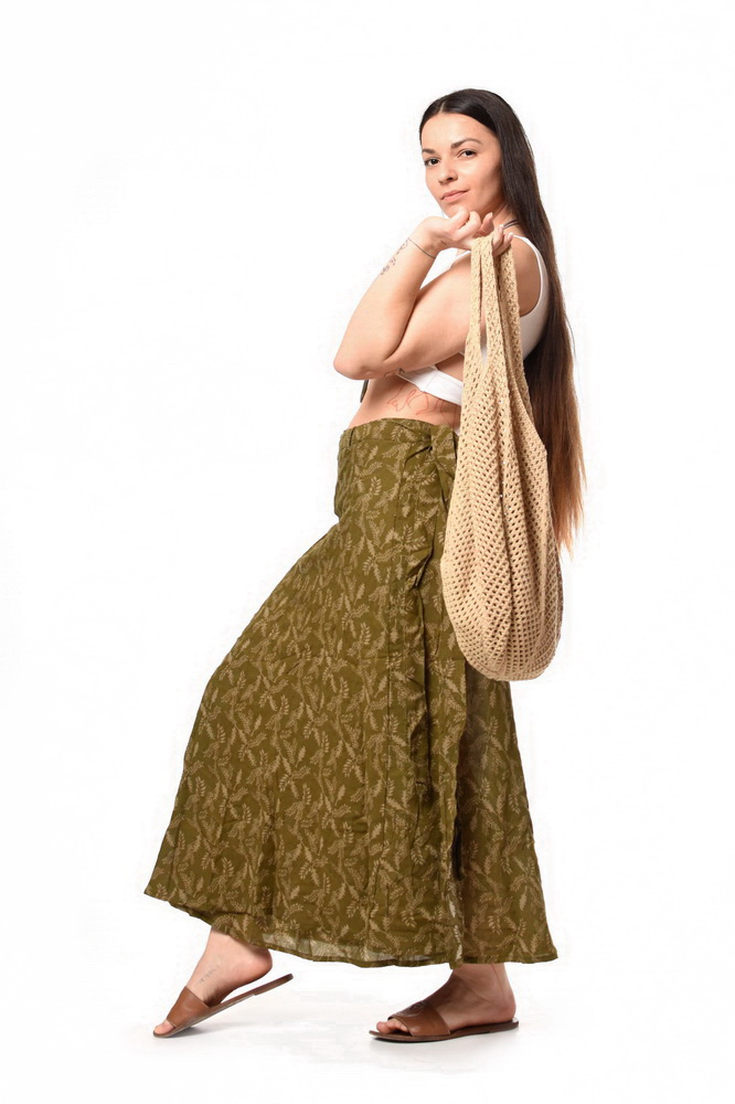 Zavinovacia sukňa zelená