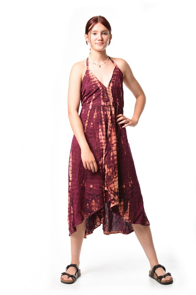 Dlhé šaty AVA bordové