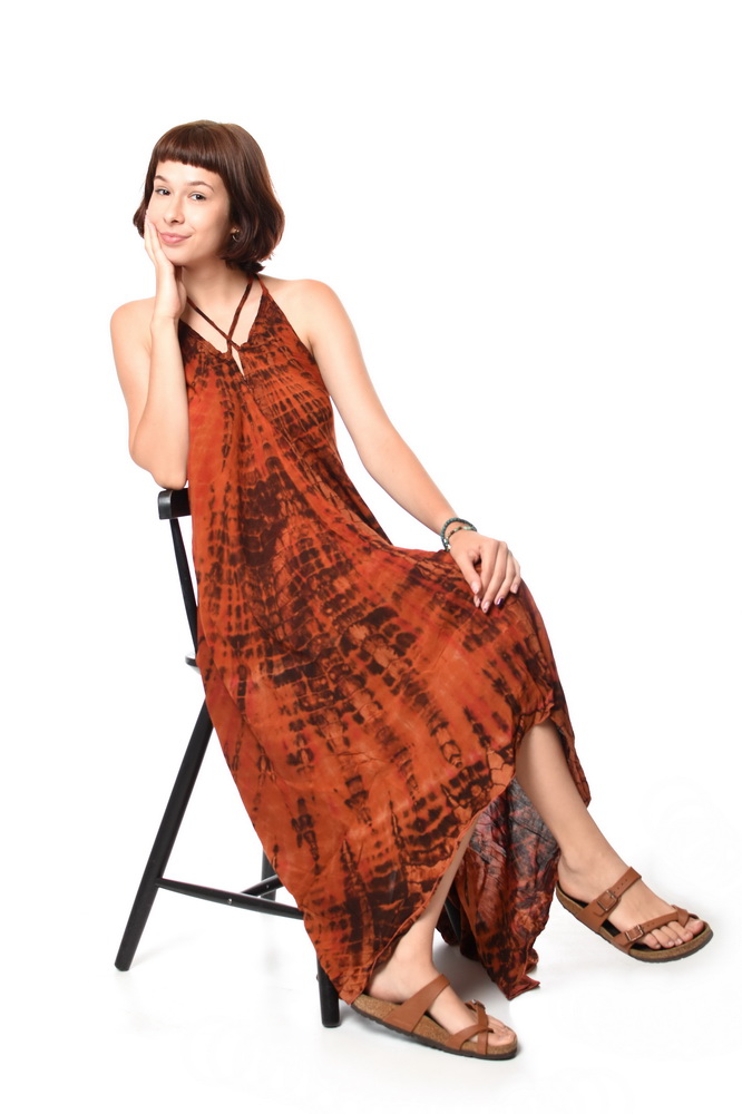 Maxi šaty NIPO oranžové