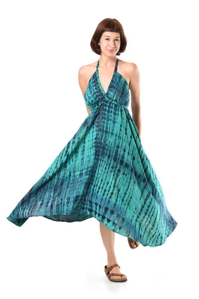 Dlhé šaty AVA tyrkysové