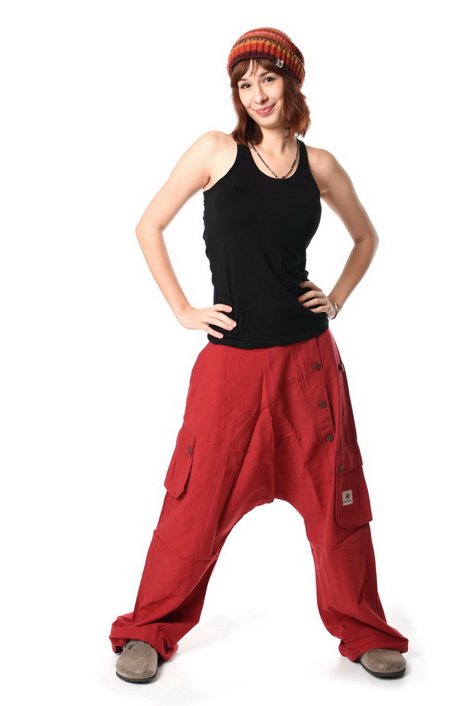 Baggy 4BUTTON  červené