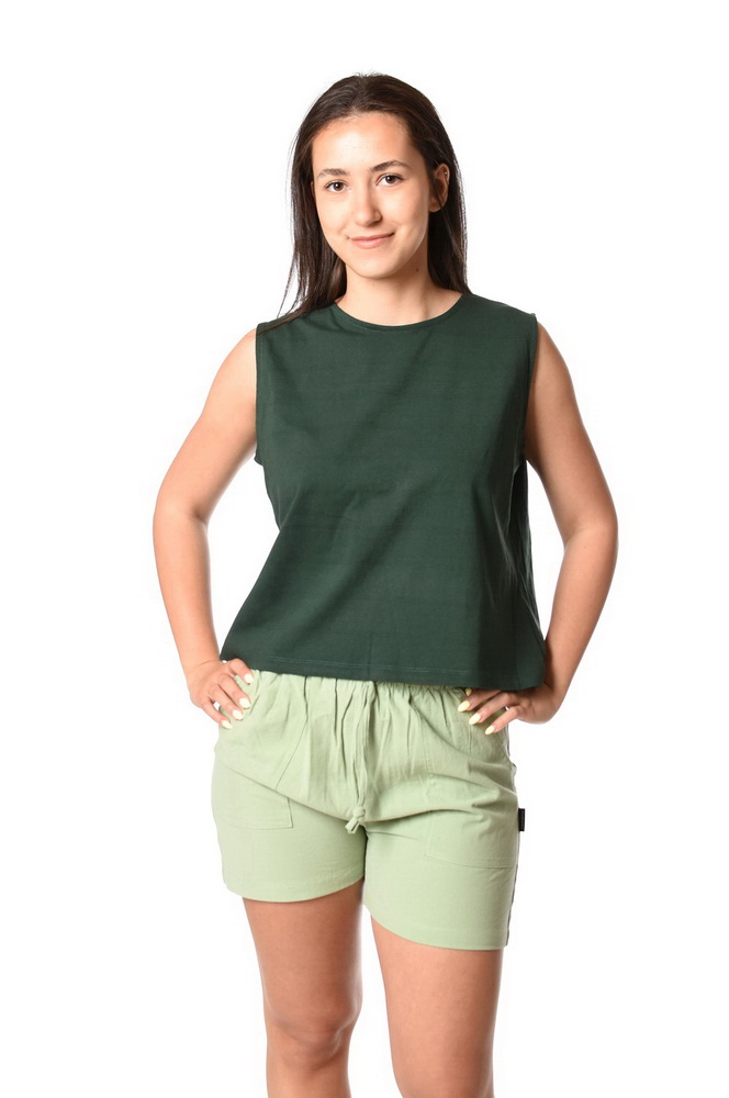 Boho tielko TIKI tm. zelené