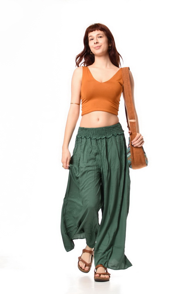 Nohavice Yuna zelené