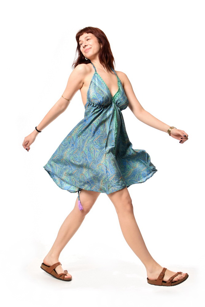 Áčkové  šaty TANI modré