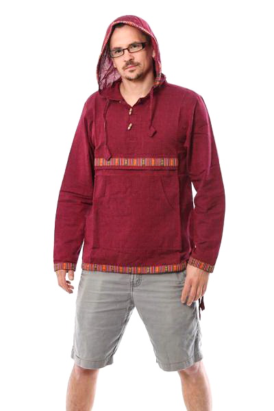 Košeľa ABHIK bordová