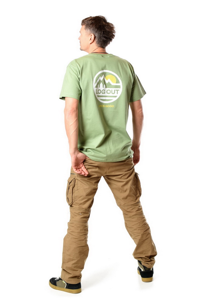 Tričko LOG OUT zelené