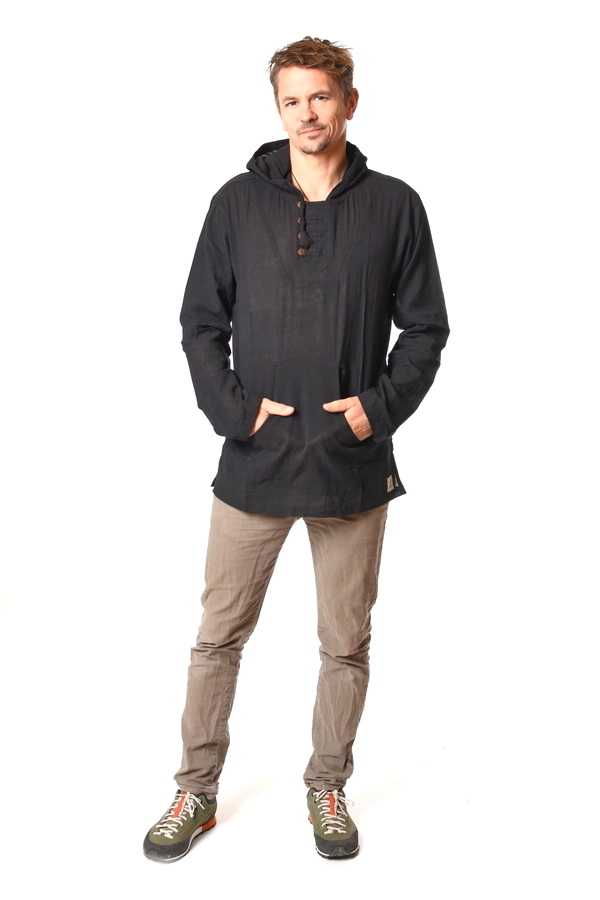 Košeľa kapuca AKI čierna