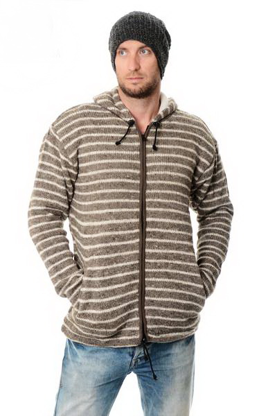 Vlnená bunda Mirea hnedá