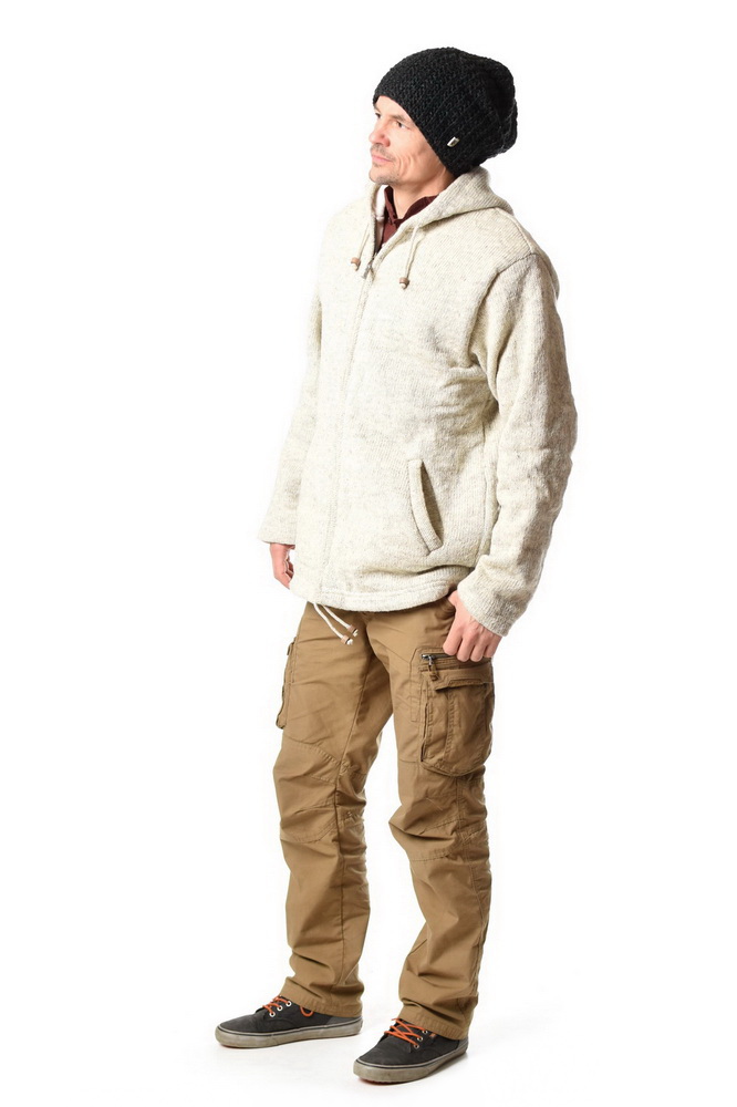 Vlnená bunda Mirea bledá