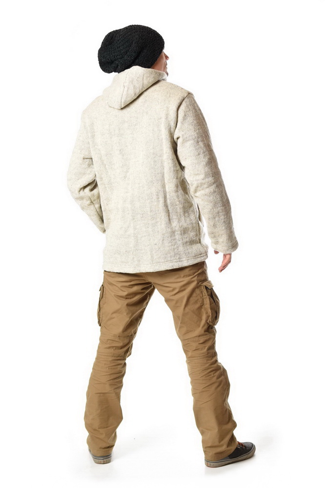 Vlnená bunda Mirea bledá