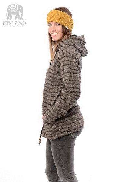 Vlnená bunda Mirea hnedá