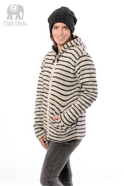 Vlnená bunda Mirea natural