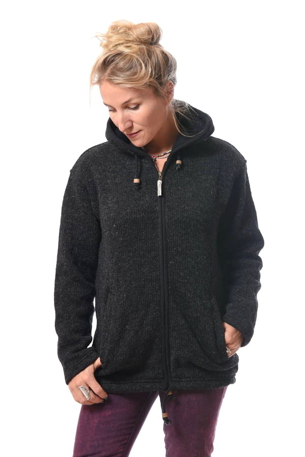 Vlnená bunda Mirea tm. sivá