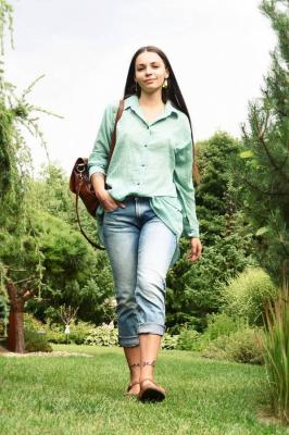 Košeľové šaty tyrkysové