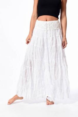 Boho sukňa RUPIN biela