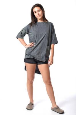 Dlhé STONEWASH sivé