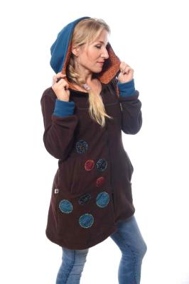 Mikina DAWA dlhá hnedá